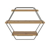 WELL HOME MOBILIARIO & DECORACIÓN Estantería,100% Tablero de aglomerado rechapado en melamina, Color Atlantic Pino