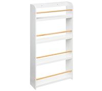 WELL HOME MOBILIARIO & DECORACIÓN Estantería Biblioteca Clásica 4 Pisos Color Blanco, en Madera, 118 x 55 cms