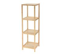 Well Home Estantería de almacenamiento en bambú con 4 nivles H.110cm