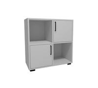 WELL HOME MOBILIARIO & DECORACIÓN Estantería Decorativa librería para SALÓN o RECIBIDOR, conglomerado recubierta melamina, en Color Blanco 75x72x35