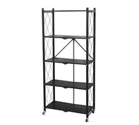 WELL HOME MOBILIARIO & DECORACIÓN Estantería metálica Plegable de 5 baldas con Ruedas 156x72x36,5cm