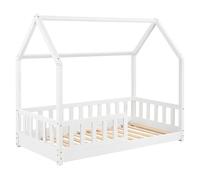 WELL HOME MOBILIARIO & DECORACIÓN Habitación Infantil: Cama Infantil Modelo cabaña de Pino lacada en Blanco 90x190cm