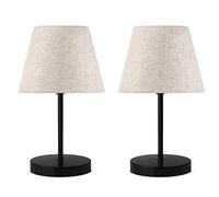 WELL HOME MOBILIARIO & DECORACIÓN Juego de 2 lamparitas de noche 37 cm. crema, tipo E 27 Max 60 W