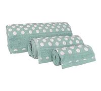 WELL HOME MOBILIARIO & DECORACIÓN JUEGO DE 3 TOALLAS DE BAÑO DE ALGODÓN DE RIZO 450 GR/M2, DE 50X30; 100X50; 150X100 CM, COLOR AQUA DE la COLECCIÓN TOPACIO, WH0568