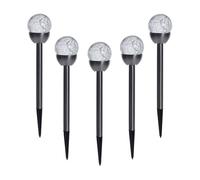 WELL HOME MOBILIARIO & DECORACIÓN Juego de 5 luces solares en acero inoxidable Ø6cm