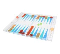 WELL HOME MOBILIARIO & DECORACIÓN- Juego de Backgammon Transparente, Multicolor, 30x25x2 (Koopman International BV 497200050)