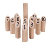 WELL HOME MOBILIARIO & DECORACIÓN- Juego KUBB Set de 13Pzs en Madera, Color Natural, 20,4x10x25,5 (Koopman International BV 491501940)