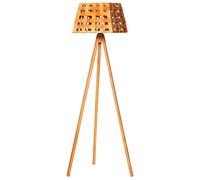 WELL HOME MOBILIARIO & DECORACIÓN Lámpara de pie 143 cm. teka natural, tipo E 27 Max 45 - 60 W