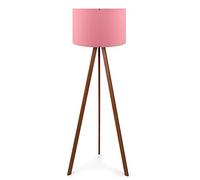 Lámpara de pie con 70% MDF / 30% PVC FABRIC color Rosa Marrón