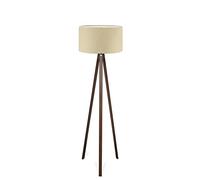 WELL HOME MOBILIARIO & DECORACIÓN Lámpara de pie pantalla recta, beige lunares con 100% wooden, colección Tanganica, 21x38x140, casquillo E27 Max 60 W