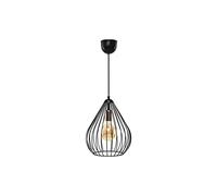 WELL HOME MOBILIARIO & DECORACIÓN Lámpara de techo, lámpara de metal con forma de pera color negro