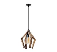 WELL HOME MOBILIARIO & DECORACIÓN Lámpara de techo, madera, negro madera, colección bled, 28x28x105, casquillo 1 x e 27 max 40 w