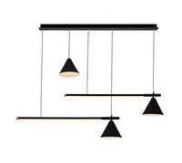 WELL HOME MOBILIARIO & DECORACIÓN Lámpara de techo, metal, negro, colección bled, 12x18x120, casquillo 2 x 15 w led