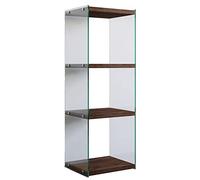 WELL HOME MOBILIARIO & DECORACIÓN Librería,100% Pine Solid Wood, Color Nogal