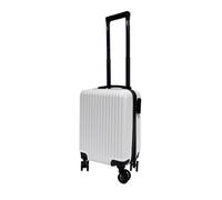 WELL HOME MOBILIARIO & DECORACIÓN Maleta de Cabina Blanca 16'' 45x30x21,5cm en ABS Resistente con 4 Ruedas giratorias