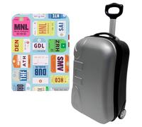 Maleta Trolley 20" cabina CON FUNDA PROTECTORA "City plates"