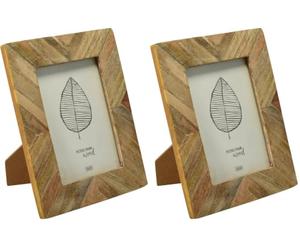 WELL HOME MOBILIARIO & DECORACIÓN Marco de Foto en Madera 19,2x1,3x24cm (Paquete de 2)