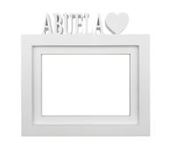 WELL HOME MOBILIARIO & DECORACIÓN Marco de Fotos de Mesa o Pared | Modelo ''ABUELA'' | Tamaño del marco 24x22,5cm para Fotos de 15x20cm | Color blanco