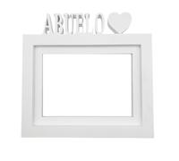 WELL HOME MOBILIARIO & DECORACIÓN Marco de Fotos de Mesa o Pared | Modelo ''ABUELO'' | Tamaño del marco 24x22,5cm para Fotos de 15x20cm | Color blanco