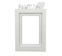 WELL HOME MOBILIARIO & DECORACIÓN Marco de Fotos de Mesa o Pared | Modelo ''FAMILIA'' | Tamaño del marco 24,5x17,5cm para Fotos de 13x18cm | Color blanco