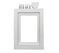 WELL HOME MOBILIARIO & DECORACIÓN Marco de Fotos de Mesa o Pared | Modelo ''MAMA'' | Tamaño del marco 24,5x17,5cm para Fotos de 13x18cm | Color blanco