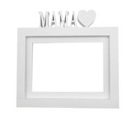 WELL HOME MOBILIARIO & DECORACIÓN Marco de Fotos de Mesa o Pared | Modelo ''MAMA'' | Tamaño del marco 24x22,5cm para Fotos de 15x20cm | Color blanco