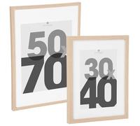 WELL HOME MOBILIARIO & DECORACIÓN Marco de Fotos Natural 30x40cm + Marco de fotos natural 50x70cm