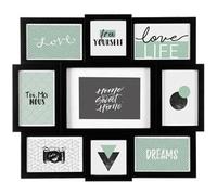 WELL HOME MOBILIARIO & DECORACIÓN Marco Decorativo para Pared - 9 Fotos Color Negro