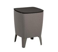 WELL HOME MOBILIARIO & DECORACIÓN - Mesa Auxiliar 28L para Exterior con Enfriador de Bebidas, Tapa Deslizante y Extraible, Resistente a la Intemperie H.58cm