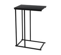 WELL HOME MOBILIARIO & DECORACIÓN Mesa Auxiliar de Metal con Tablero MDF en Color Negro