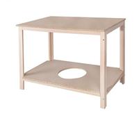 Well Home MOBILIARIO & DECORACIÓN Mesa Camilla Fabricada en Madera de Haya, Acabado SIN Barniz, 130x65x75 cm
