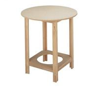 WELL HOME MOBILIARIO & DECORACIÓN Mesa Camilla Redonda Estructura de Madera, Acabado SIN Barniz, 60x60x75 cm