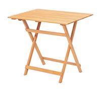 WELL HOME MOBILIARIO & DECORACIÓN Mesa de jardín 100% Haya, 100% Madera DE Haya, Marrón, 80x60x72
