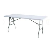 WELL HOME MOBILIARIO & DECORACIÓN Mesa Plegable Multifuncional 180 x 74 x 74 cm con asa para facilitar su Desplazamiento