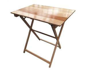 WELL HOME MOBILIARIO & DECORACIÓN Mesa Velador de Haya Plegable, Acabado en Barniz 70x50x76 cm