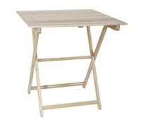 WELL HOME MOBILIARIO & DECORACIÓN Mesa Velador de Haya Plegable con tablillas, Acabado SIN Barniz, 70x50x76 cm