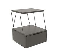 WELL HOME MOBILIARIO & DECORACIÓN Mesilla,100% Tablero de aglomerado rechapado en melamina, Color Antracita