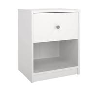 Mesita de noche Ebro con 1 cajón color Blanco 37,9x30,1x48,4cm