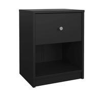 WELL HOME MOBILIARIO & DECORACIÓN Mesita de Noche Ebro con 1 cajón Color Negro 37,9x30,1x48,4cm