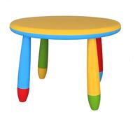 WELL HOME MOBILIARIO & DECORACIÓN Mesita Infantil Redonda Amarilla, en plástico, Ø70 x H.48cm
