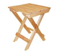 WELL HOME MOBILIARIO & DECORACIÓN Mesita Plegable para jardín terminación en Aceite, de 40 x 40 cm, Madera, 40x40 cm