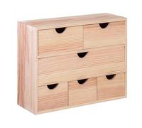 WELL HOME MOBILIARIO & DECORACIÓN Miniblock 6 cajones Multi en Madera de Pino, 40x14x32