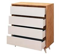 WELL HOME MOBILIARIO & DECORACIÓN Mueble de Roble Blanco con 100% Tablero aglomerado rechapado en melamina, 70x86x40