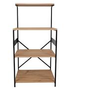 WELL HOME MOBILIARIO & DECORACIÓN Mueble Multiusos,100% Tablero de aglomerado rechapado en melamina, Color Negro Pino