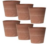 WELL HOME MOBILIARIO & DECORACIÓN Nova Vita línea Leonardo 6 Unidades de idénticas macetas Tipo Cono truncado Ø 50 cm, Terracota