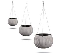 WELL HOME MOBILIARIO & DECORACIÓN Pack 3 macetas Beton Bowl WS de plástico con depósito en Color Cemento
