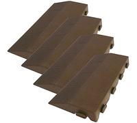 WELL HOME MOBILIARIO & DECORACIÓN Pack 4 remates de 39x20,5x4,8 cm acabado Macho, finalización suelo COMBI Marrón