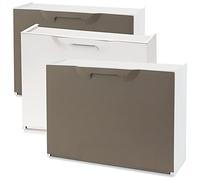 WELL HOME MOBILIARIO & DECORACIÓN Pack de 2 zapateros color marron y zapatero en color blanco de polipropileno