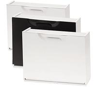 WELL HOME MOBILIARIO & DECORACIÓN Pack de 2 zapateros color negro y zapatero en color blanco de polipropileno