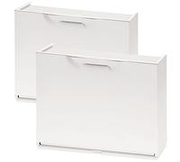 WELL HOME MOBILIARIO & DECORACIÓN Pack de 2 zapateros en polipropileno color blanco